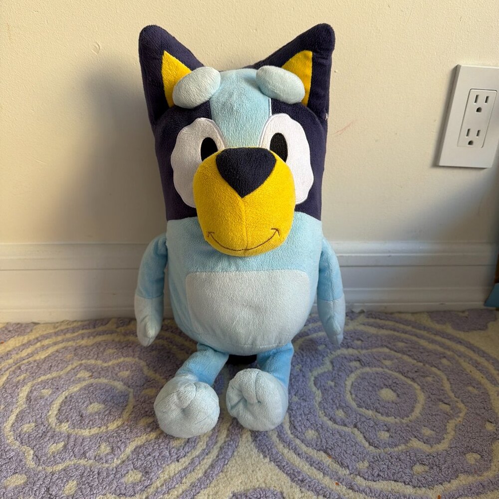 Bluey Character Plush Dog Toy - Light Blue and Yellow Stuffed Animal